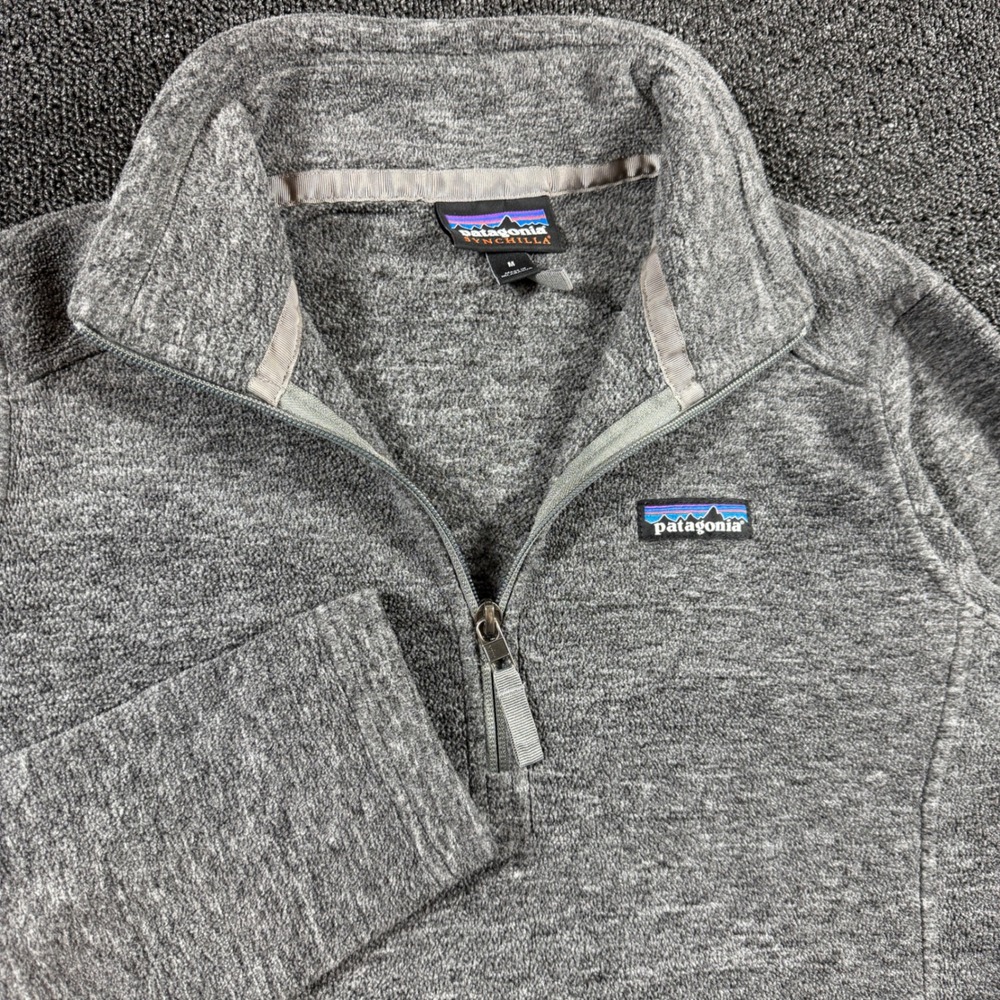 Patagonia Synchilla Quarter Zip Fleece Pullover Heather Gray‎ Womens Medium